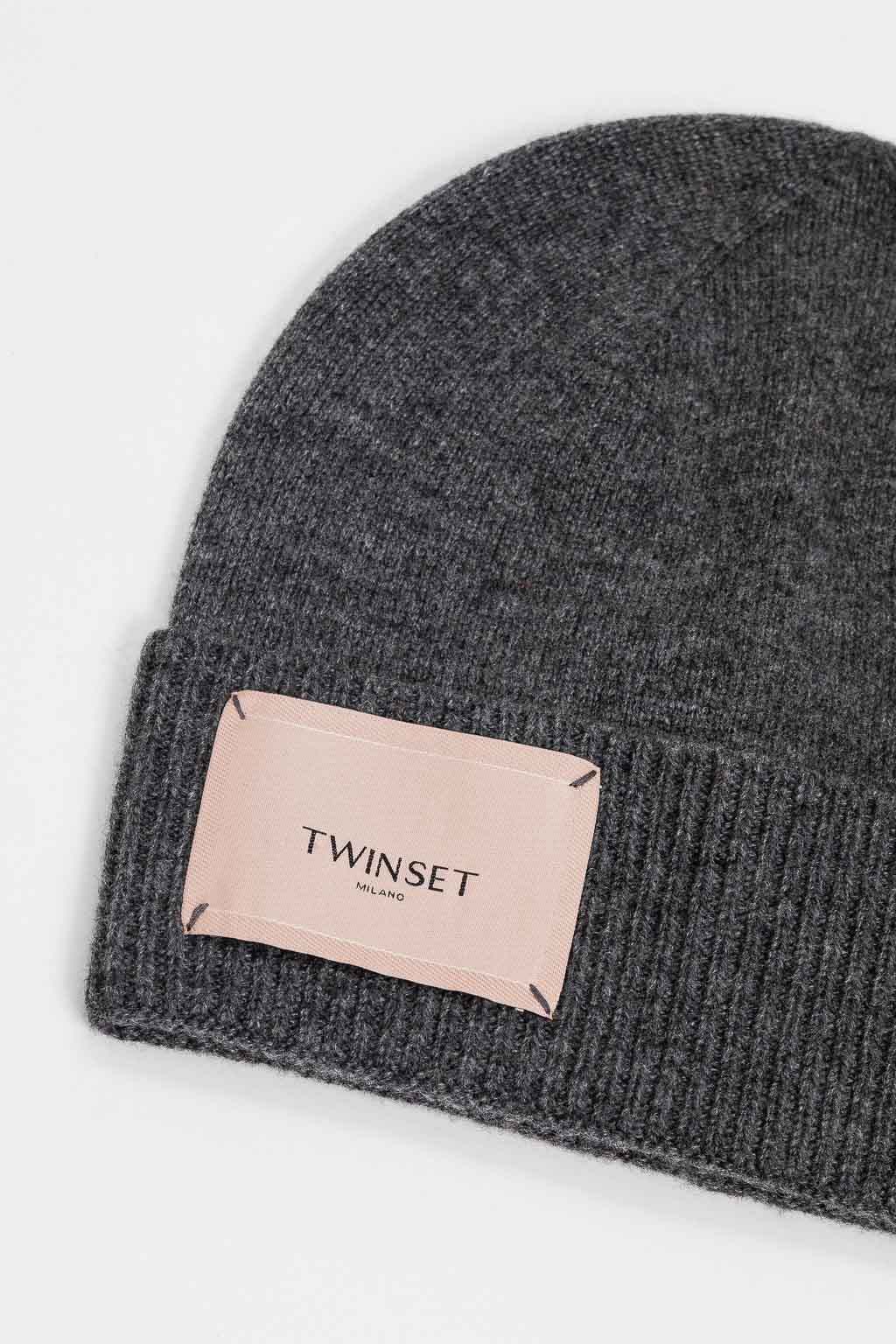 TWINSET Cappello Cuffia Donna 262TO5581 Antracite Melange