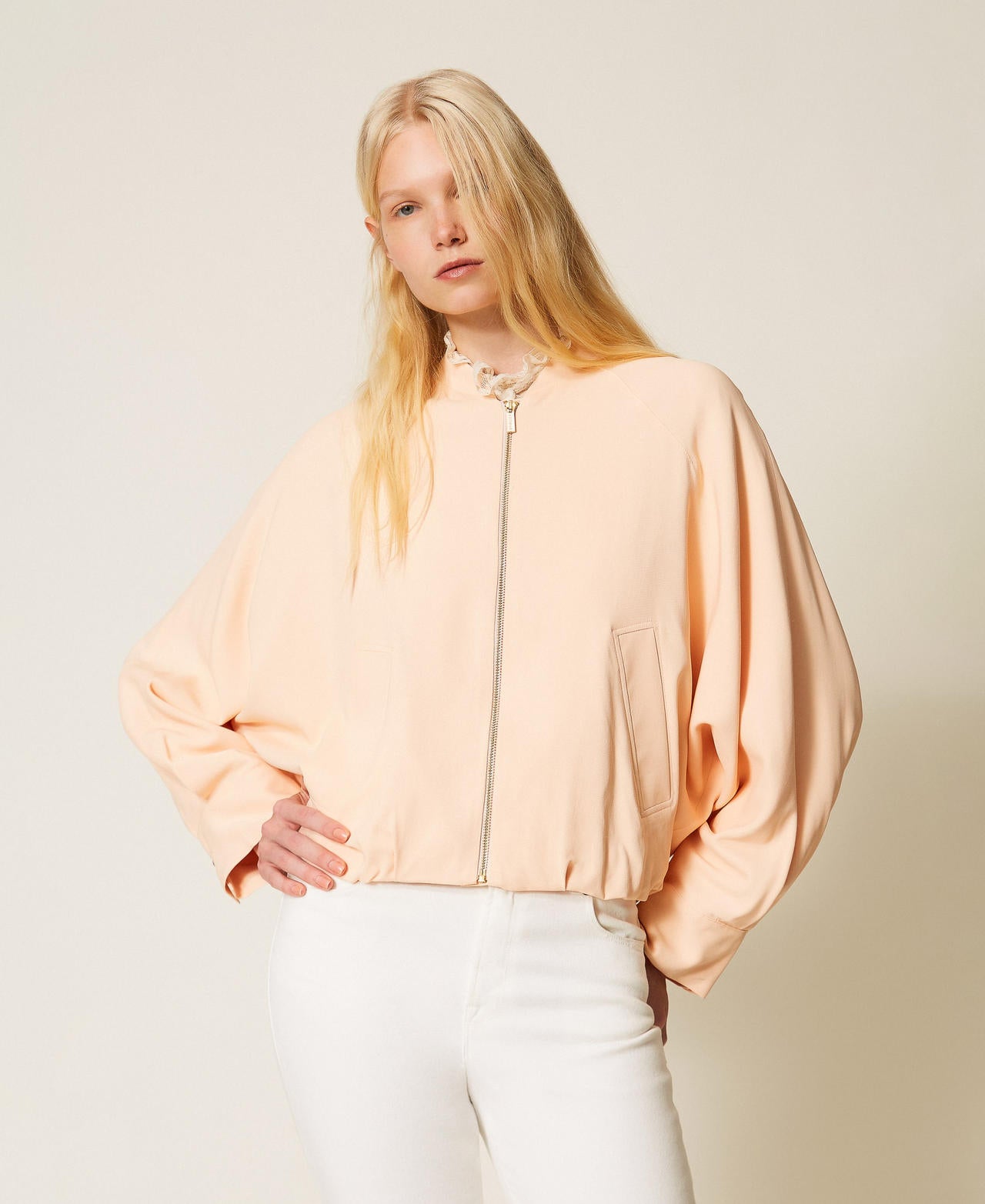 TWINSET Giacca Bomber 261TP2222 Peach Pink
