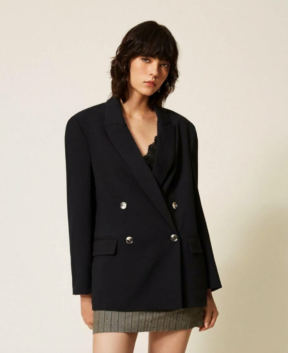 TWINSET Giacca blazer doppiopetto 262TF2010 Nero