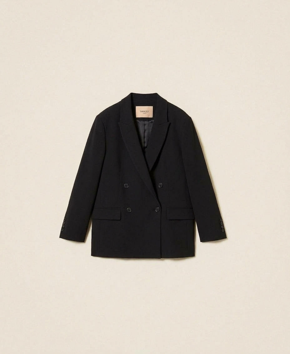 TWINSET Giacca blazer doppiopetto 262TF2010 Nero