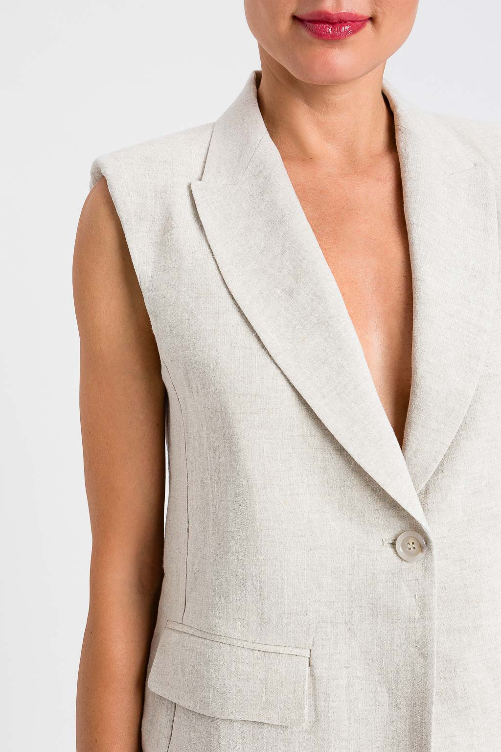 TWINSET Gilet 261TT2522 Natural Bright Linen