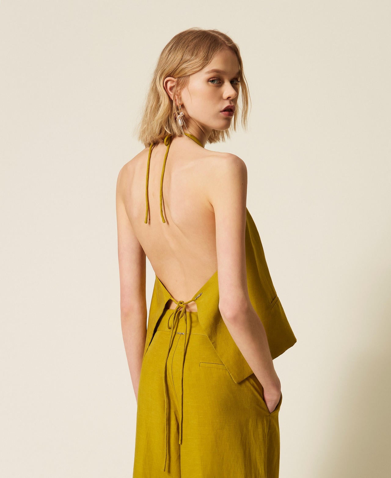 TWINSET Gilet 261TT2551 Avocado Oil