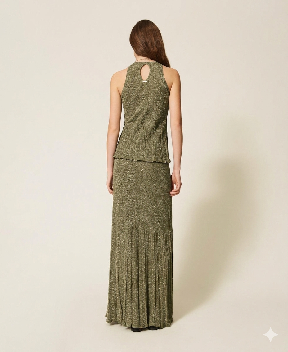 TWINSET Gonna 261TT3211 Verde Alpino Green Lurex
