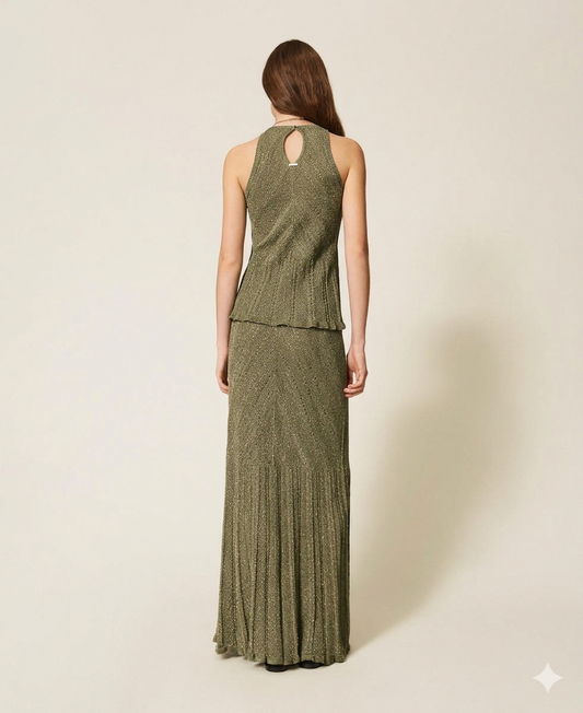 TWINSET Gonna 261TT3211 Verde Alpino Green Lurex