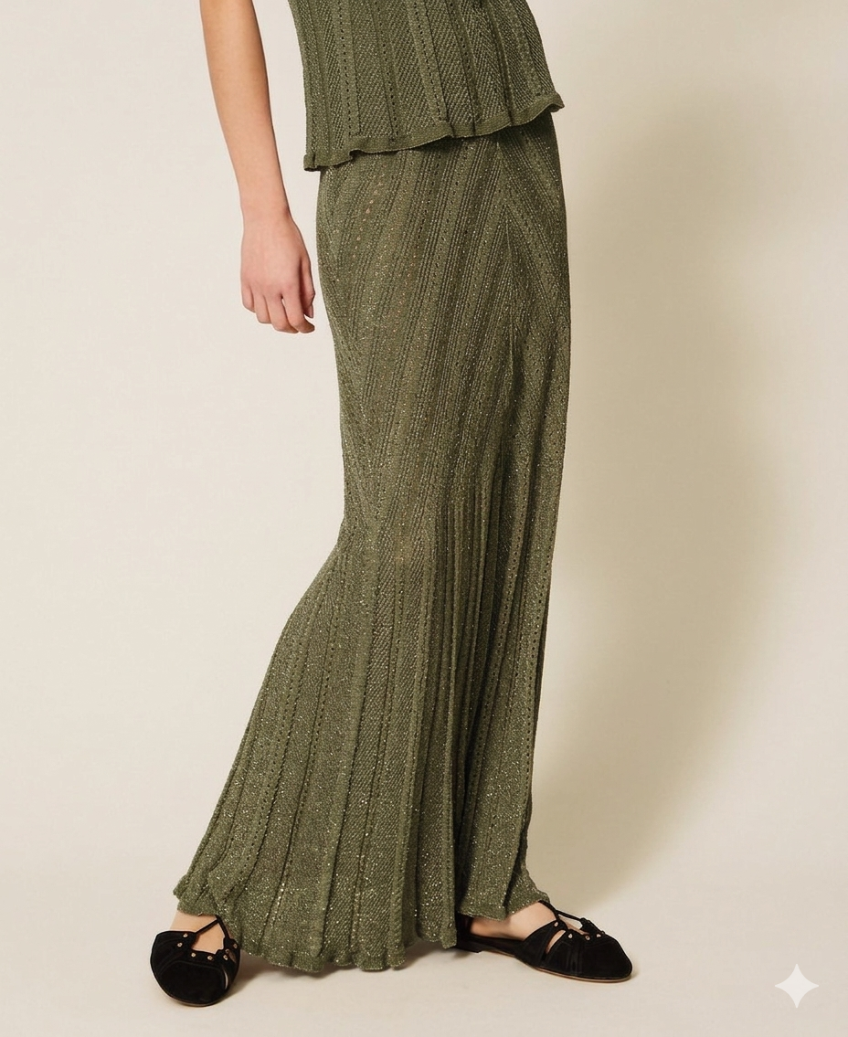 TWINSET Gonna 261TT3211 Verde Alpino Green Lurex