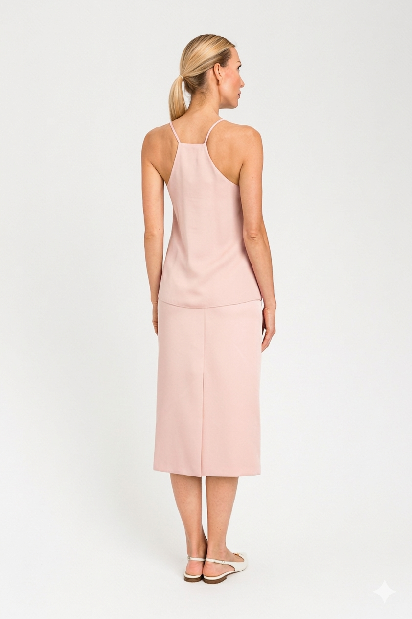 TWINSET Gonna lunga dritta 261TP2412 Sabbia Rosa
