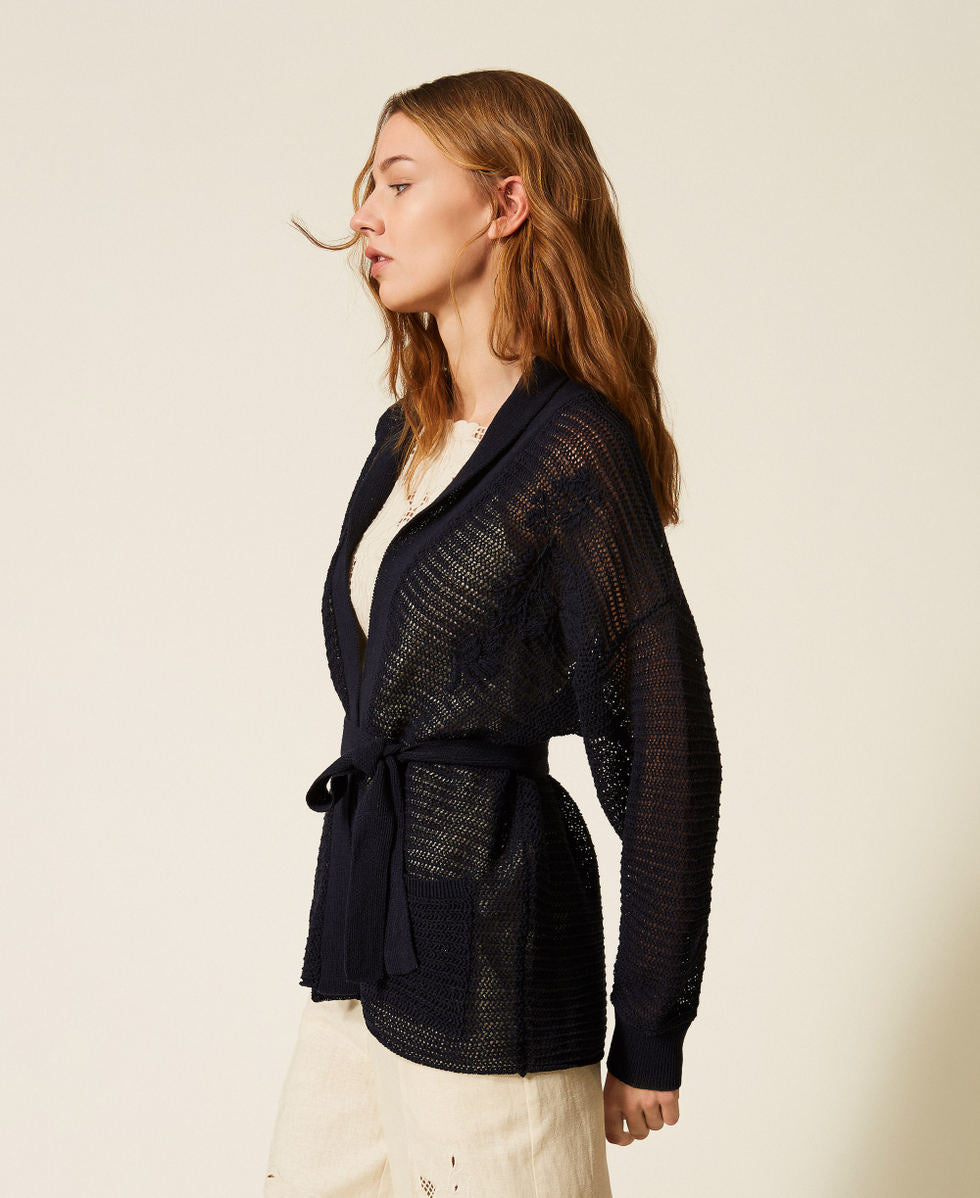 TWINSET Maglia Cardigan 261TE3021 Blue Night