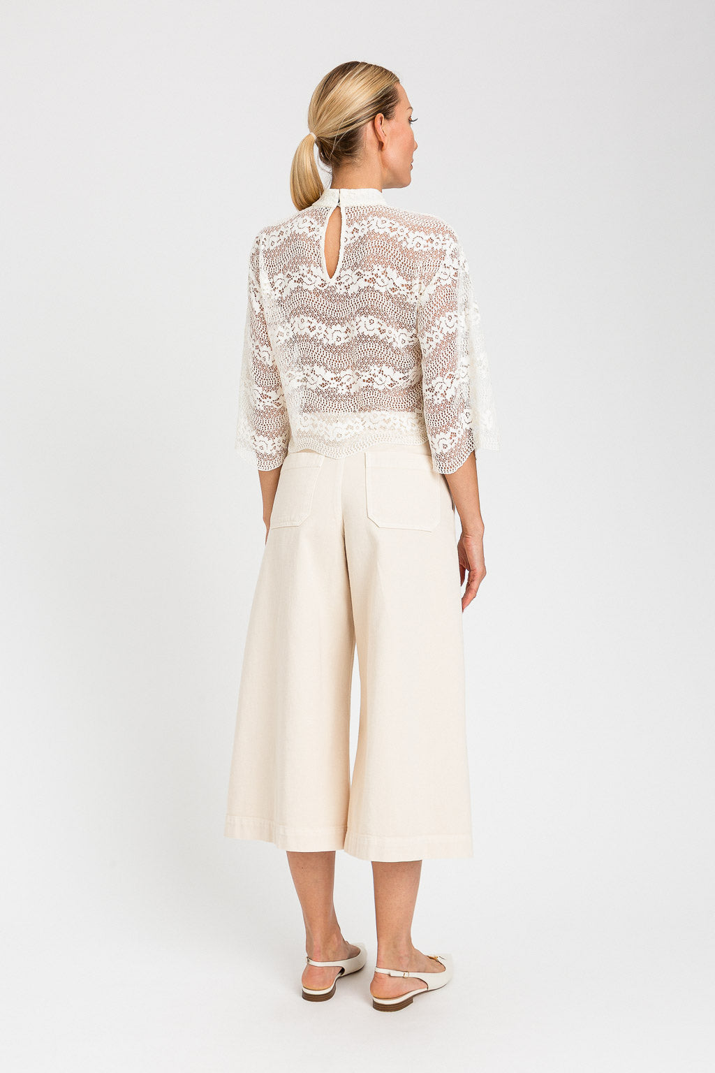 TWINSET Pantaloni Wide Leg 261TP2160 Parchment