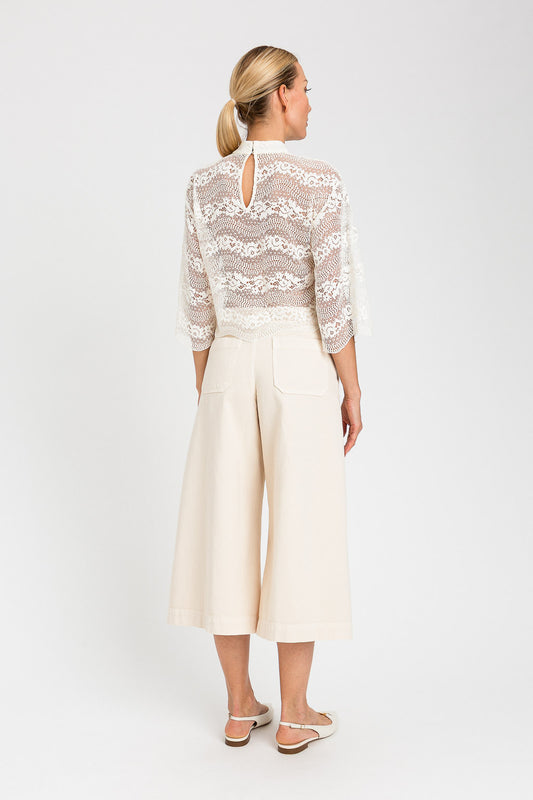TWINSET Pantaloni Wide Leg 261TP2160 Parchment