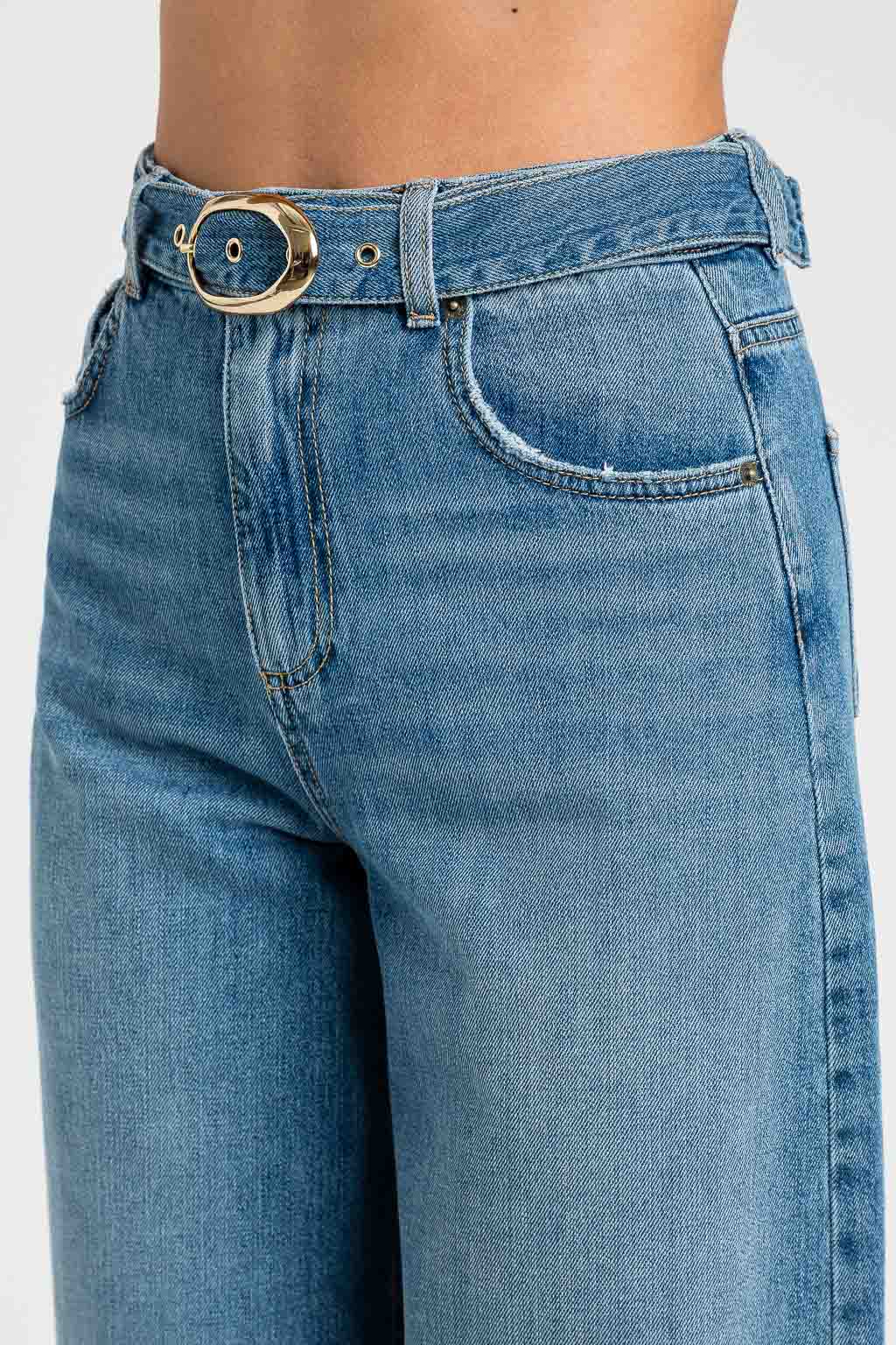 TWINSET Pantaloni Wide Leg 261TP2710 Denim Chiaro