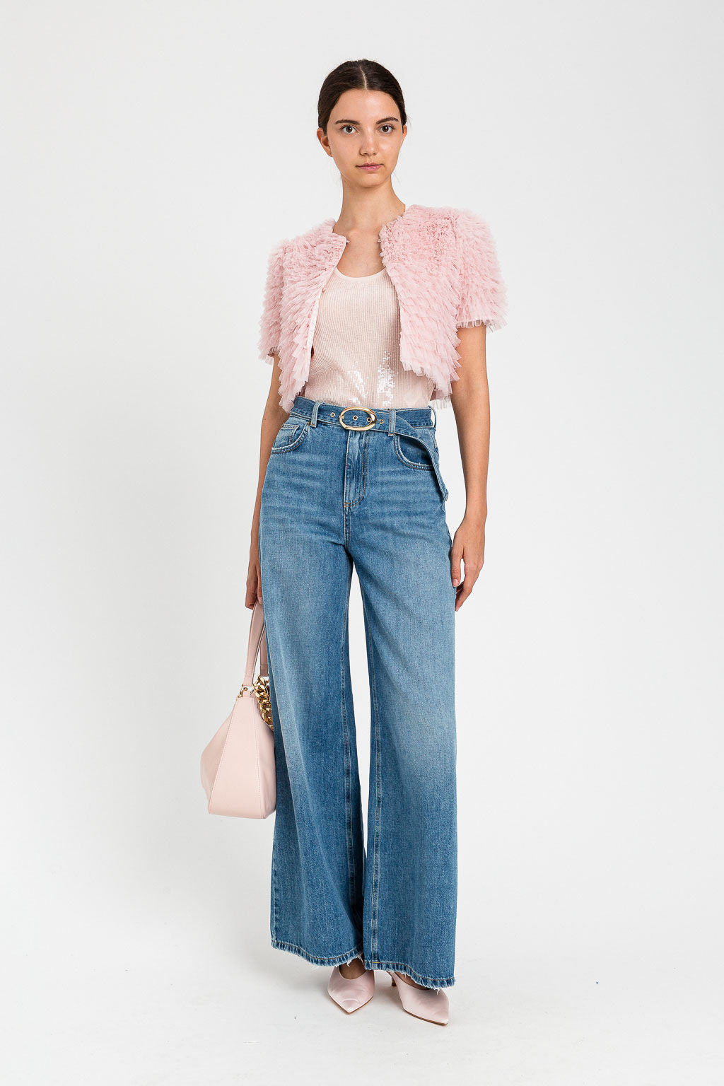 TWINSET Pantaloni Wide Leg 261TP2710 Denim Chiaro