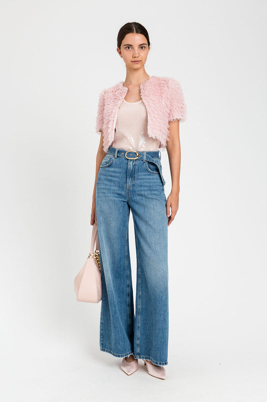 TWINSET Pantaloni Wide Leg 261TP2710 Denim Chiaro