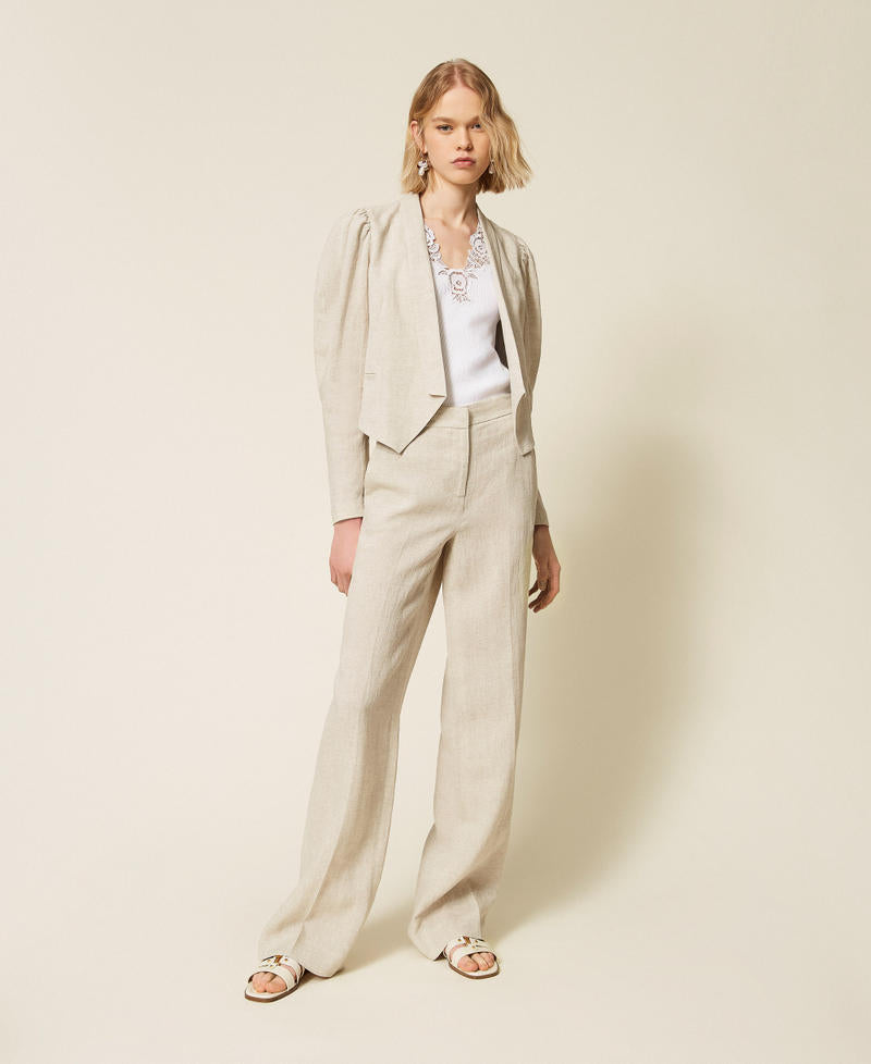 TWINSET Pantaloni dritti 261TT2521 Natural Bright Linen