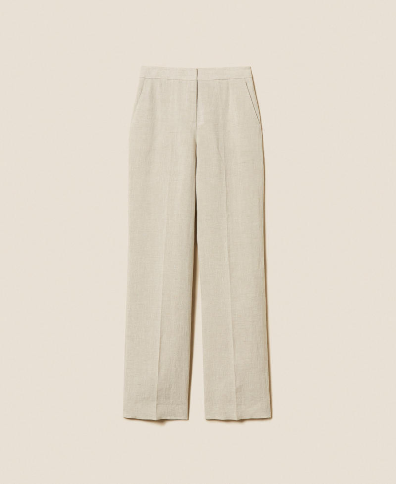 TWINSET Pantaloni dritti 261TT2521 Natural Bright Linen