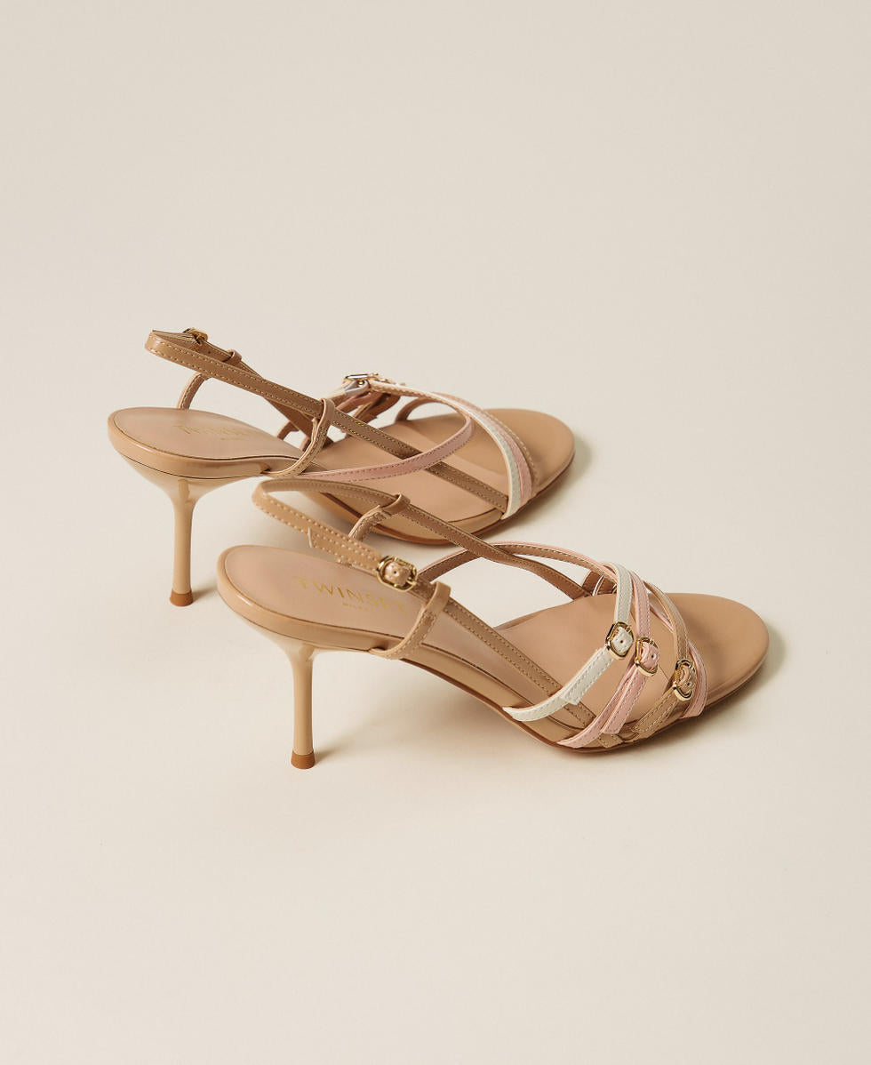 TWINSET Sandali alti con cinturini Donna 261TCP040 Mult. Candy