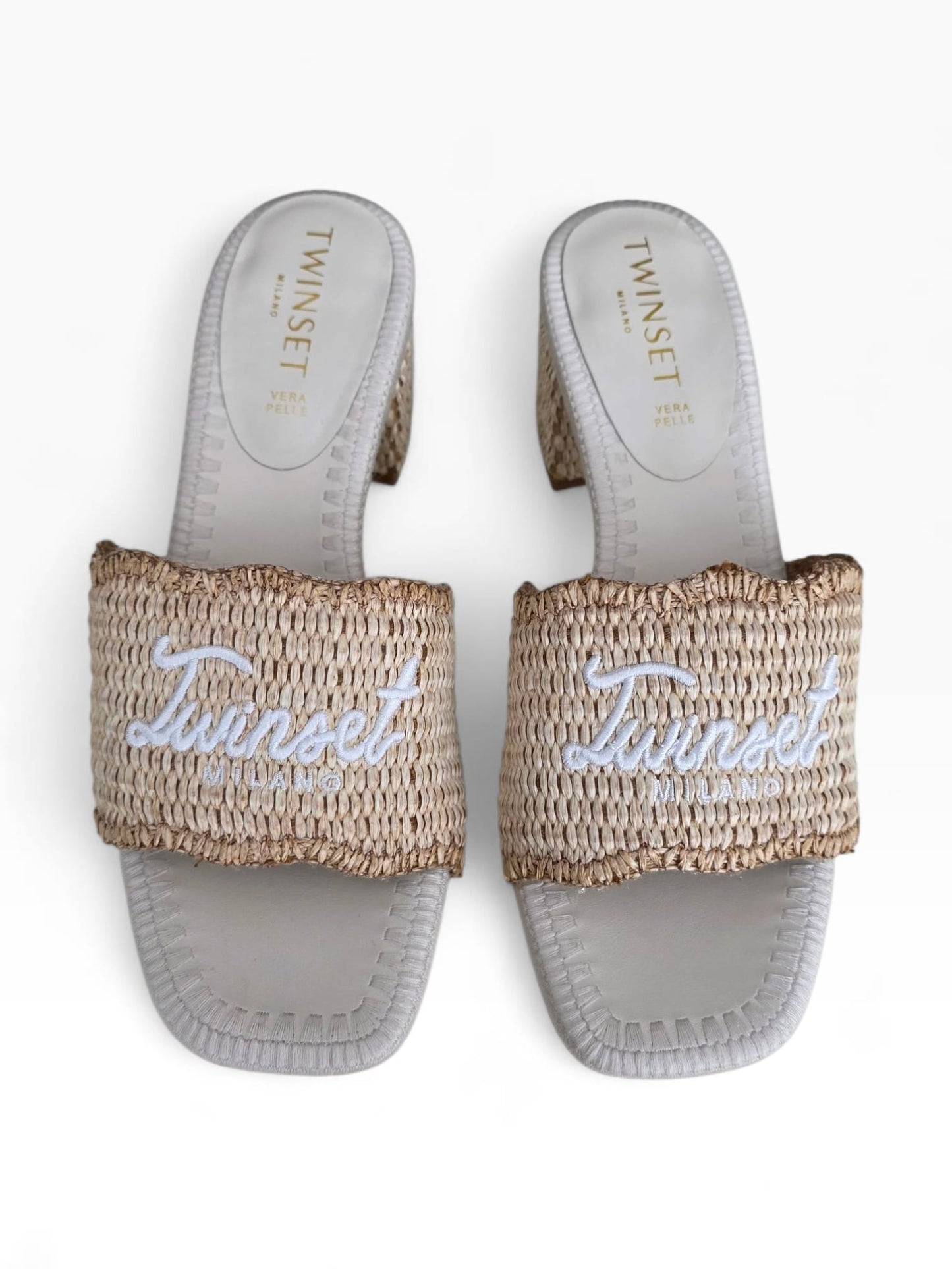 TWINSET Sandalo Mule effetto Rafia Donna 261TGT056 Rope