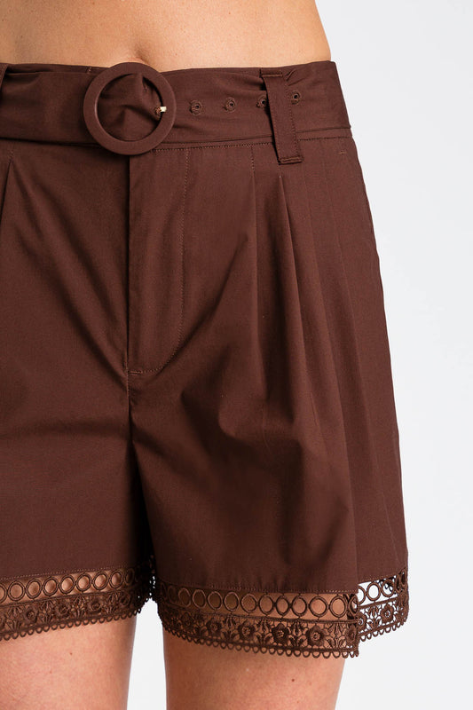 TWINSET Shorts con cintura 261TT2253 Coffee Liqueur