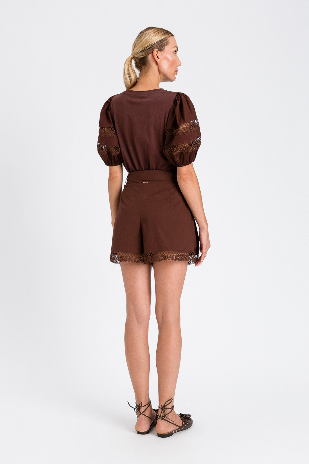 TWINSET Shorts con cintura 261TT2253 Coffee Liqueur