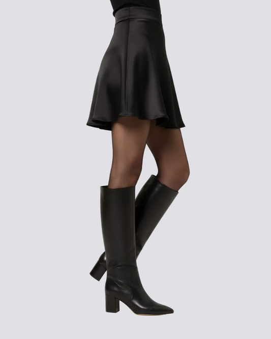 TWINSET Stivali alti Donna in Pelle 252TGT160 Nero