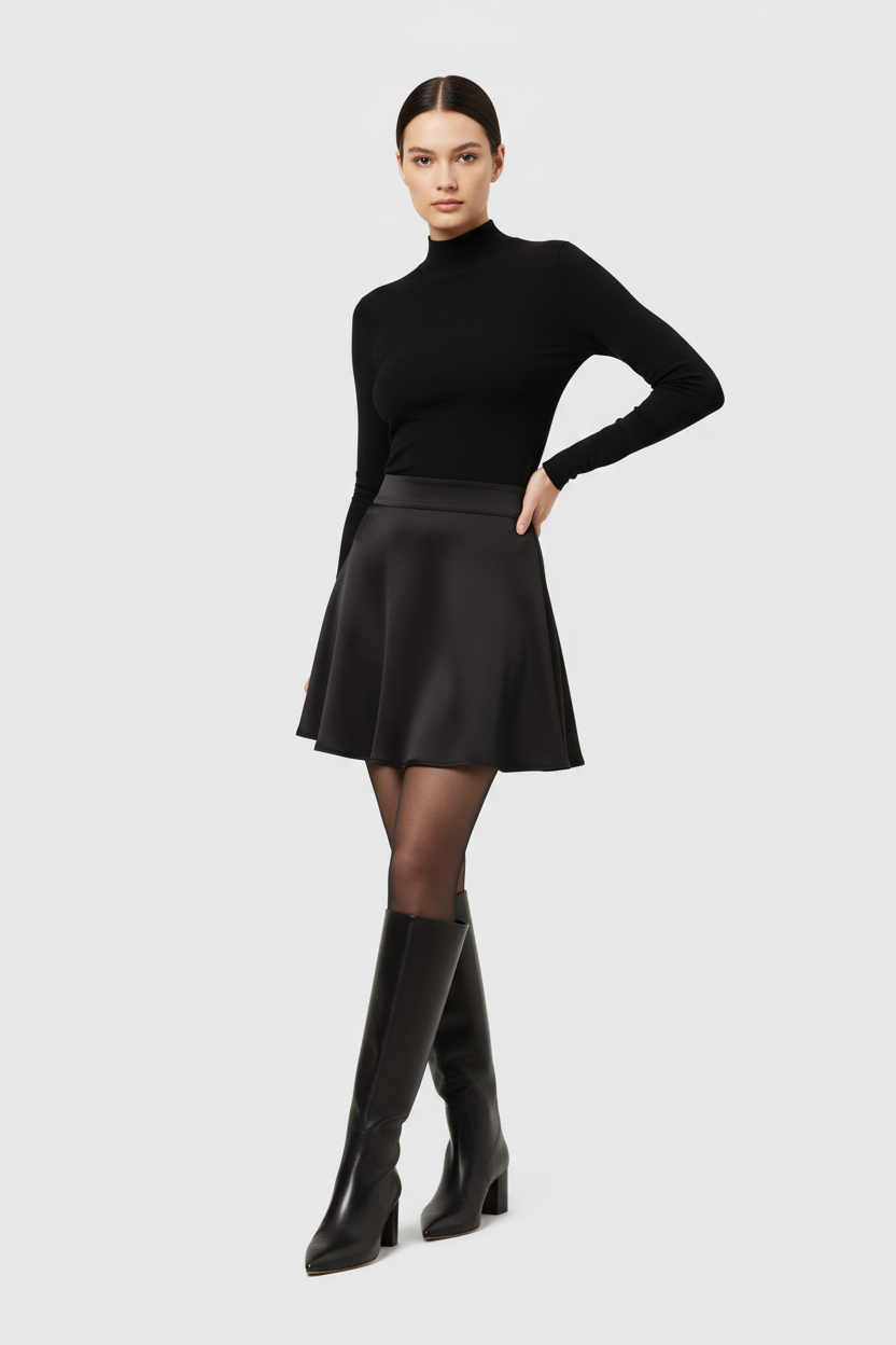 TWINSET Stivali alti Donna in Pelle 252TGT160 Nero