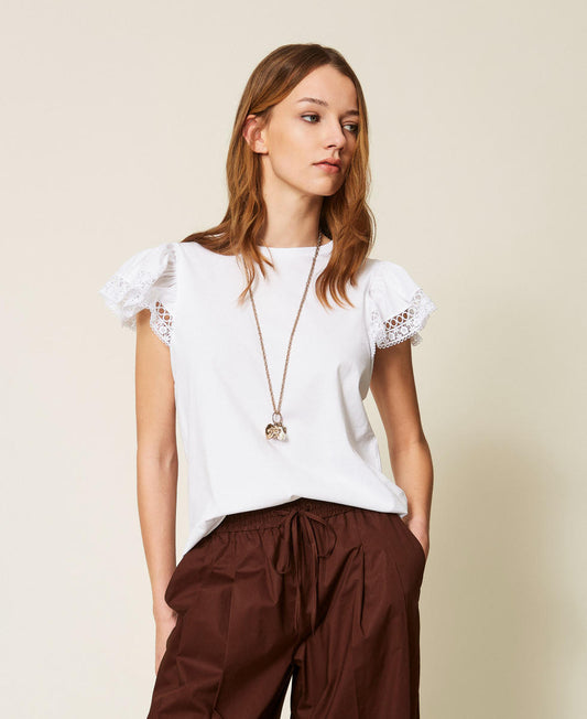 TWINSET T-Shirt 261TT2064 Bianco Ottico
