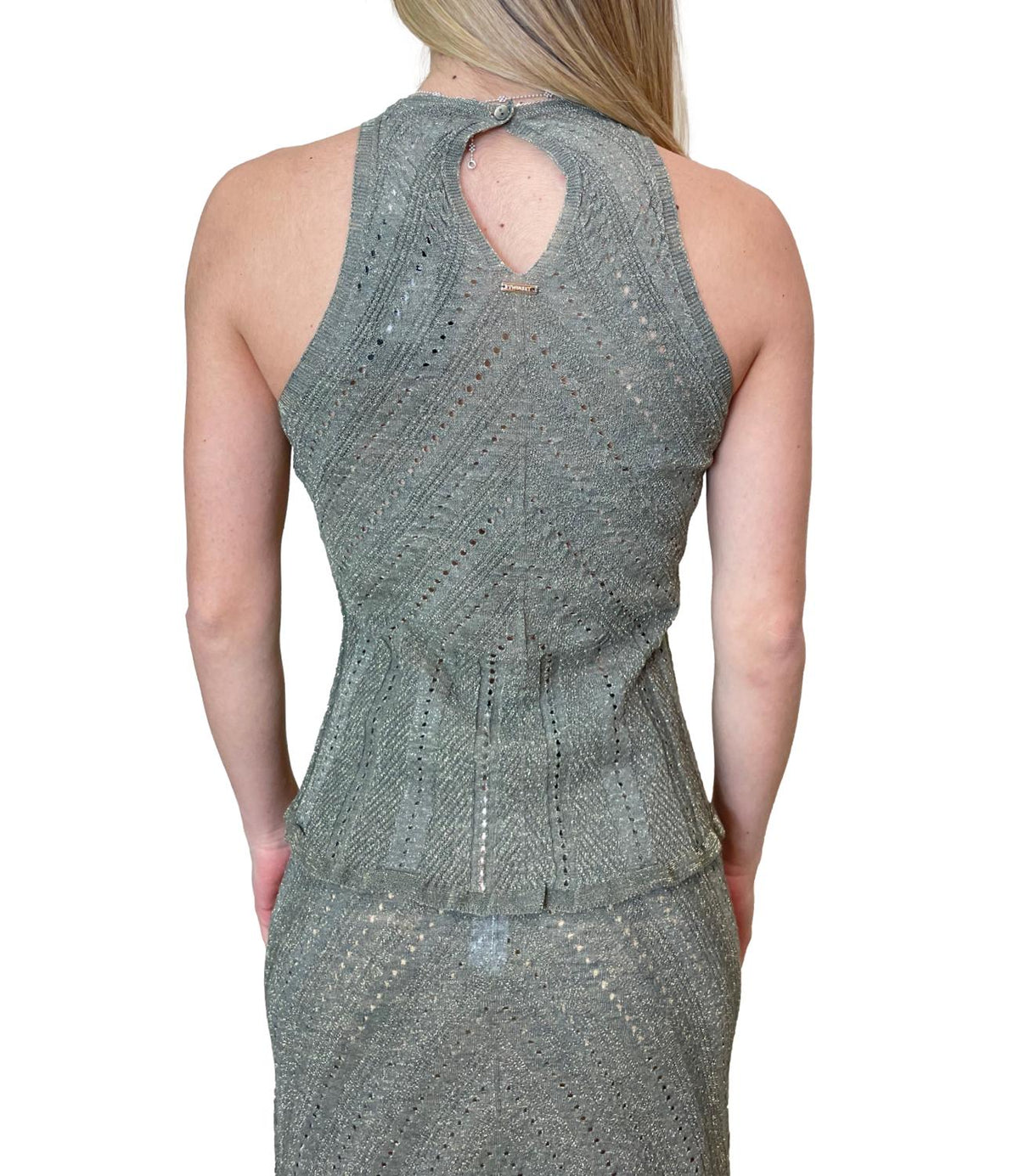 TWINSET Top 261TT3210 Verde Alpino chiaro Lurex