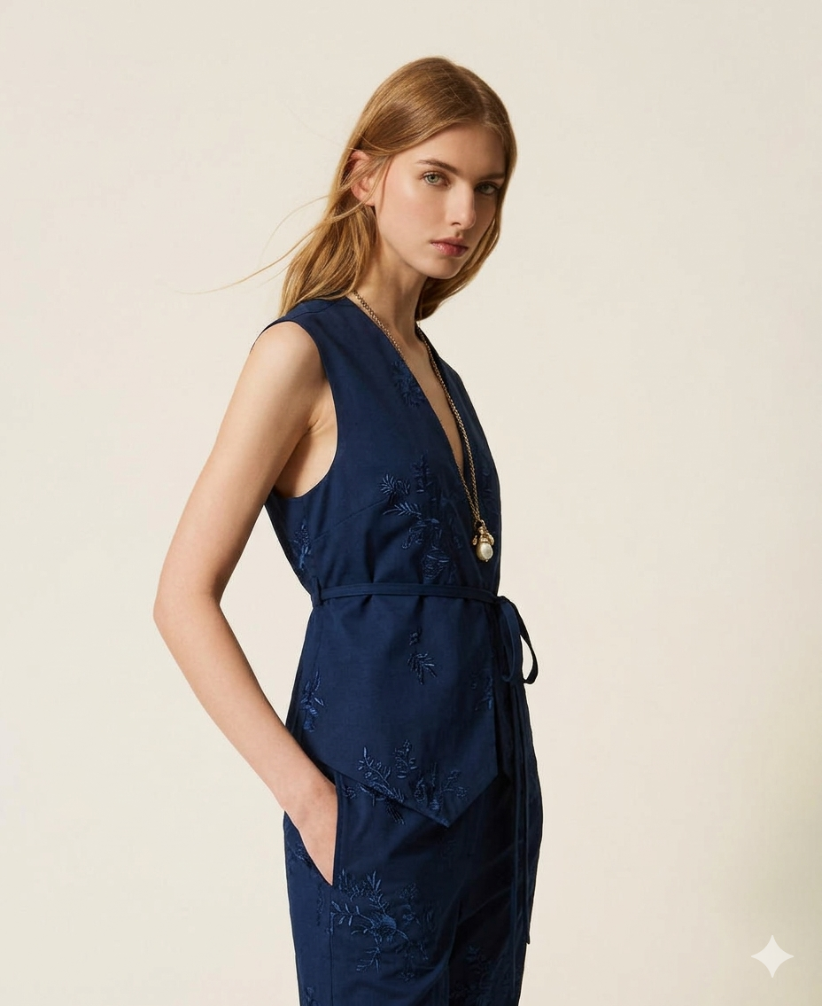 TWINSET Gilet 261TE2021 Blue Night