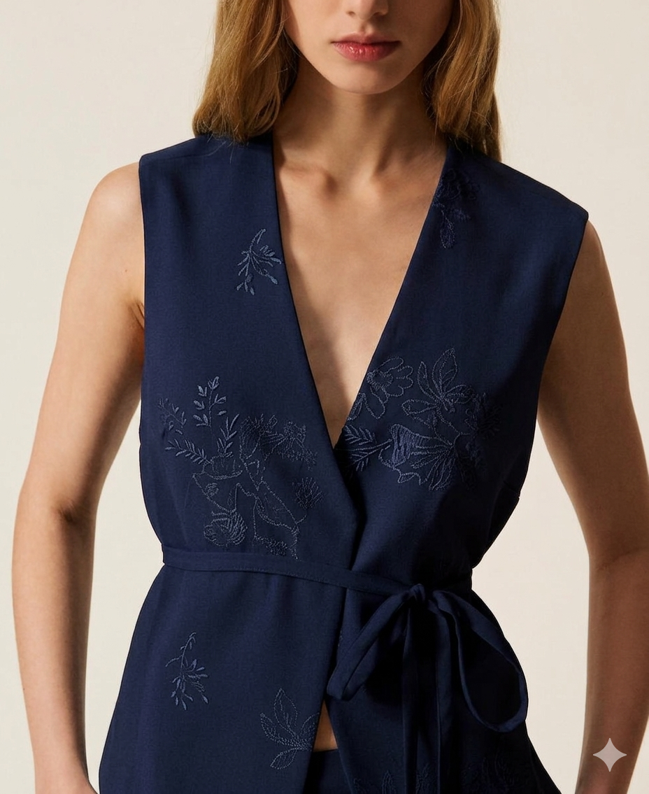 TWINSET Gilet 261TE2021 Blue Night