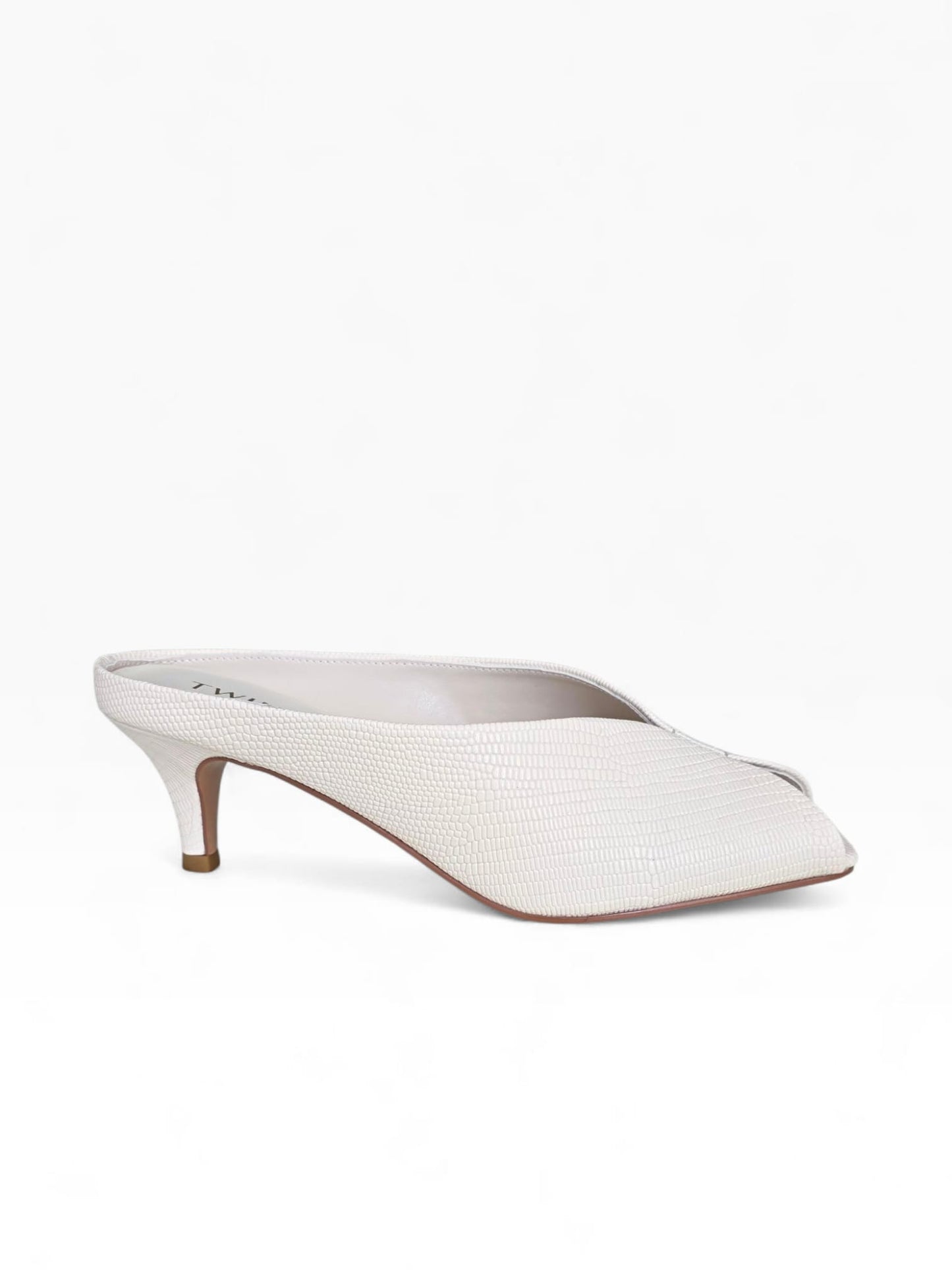 TWINSET Sandalo Mule In Pelle Donna 261TGT018 Tejus Madreperla