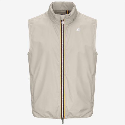 K-WAY Gilet Uomo VALEN STRETCH NYLON JERSEY K3123TW Beige LT 634