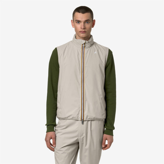 K-WAY Gilet Uomo VALEN STRETCH NYLON JERSEY K3123TW Beige LT 634