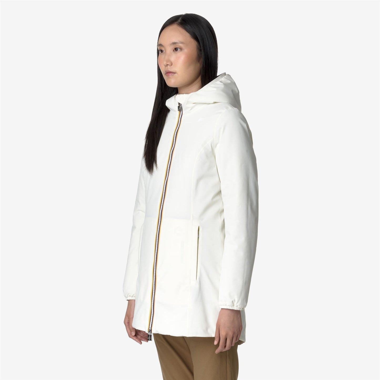 K-WAY Women's Jacket DENISE ST WARM DOUBLE K6128UW White Gardenia Green Oak BCD
