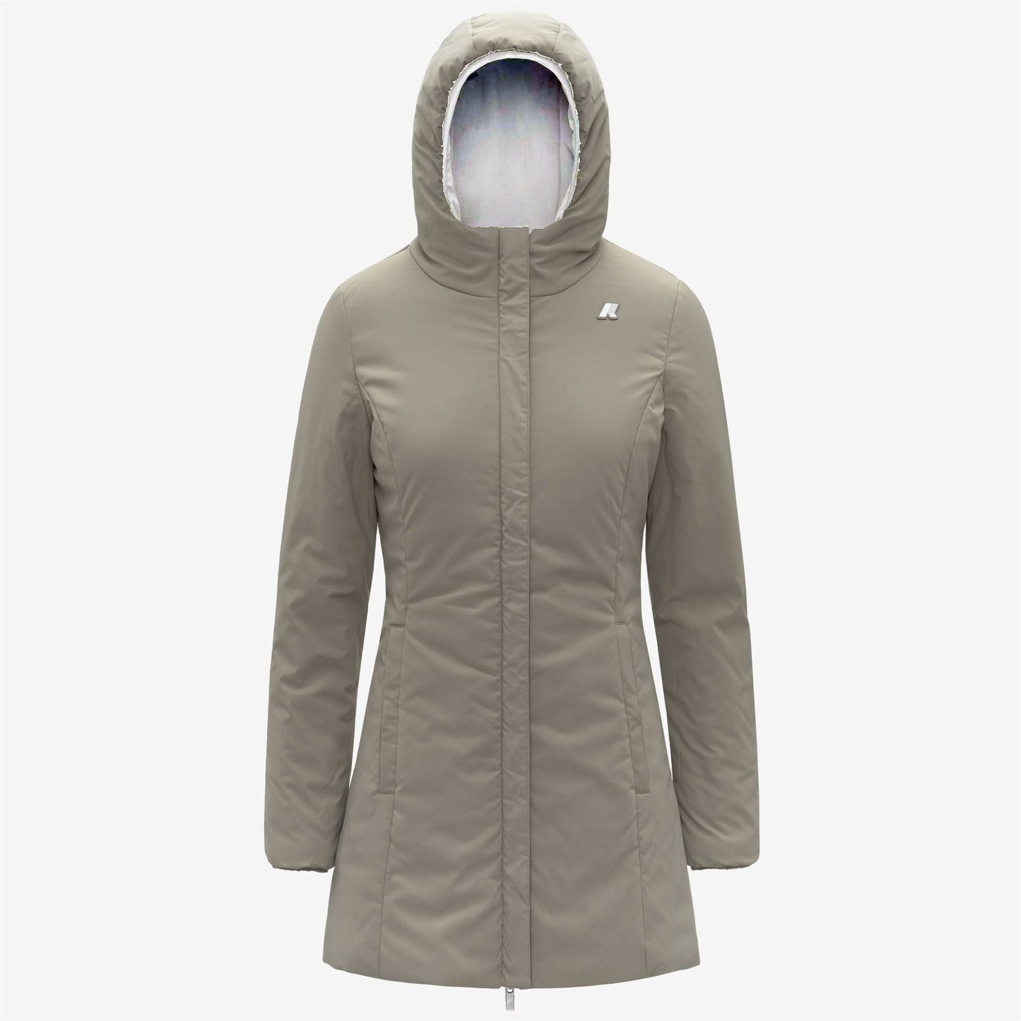K-WAY Women's Jacket DENISE ST WARM DOUBLE K6128UW White Gardenia Green Oak BCD