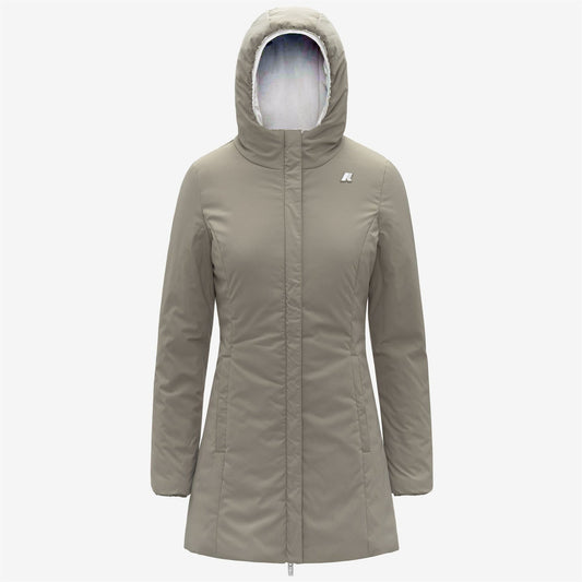 K-WAY Giaccone Donna DENISE ST WARM DOUBLE K6128UW White Gardenia Green Oak BCD