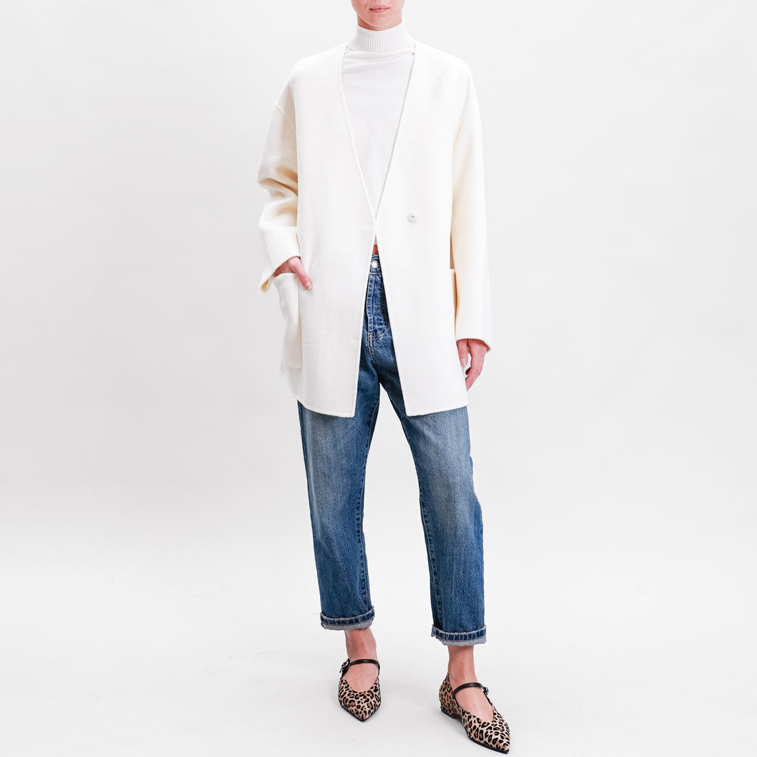 VICOLO Cappotto lana TS0031 Panna