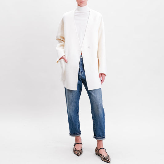 VICOLO Cappotto lana TS0031 Panna