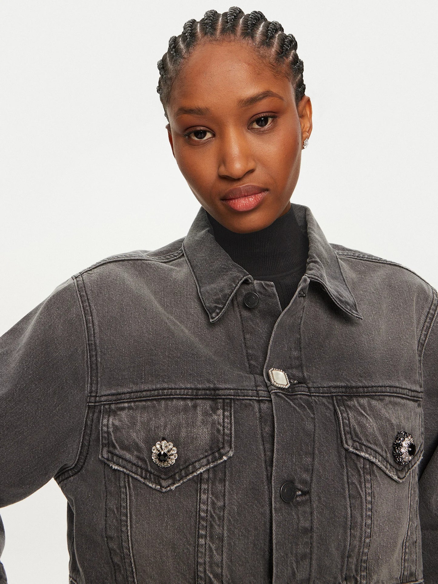 VICOLO Giubbino Yoanna Jeans DS0055 Denim Nero