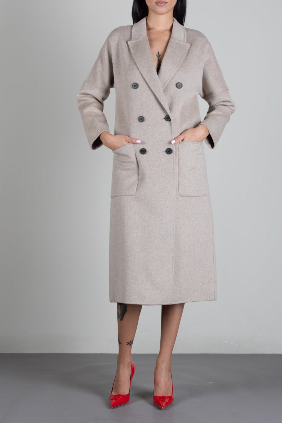 VICOLO Cappotto TAC0001 Tortora