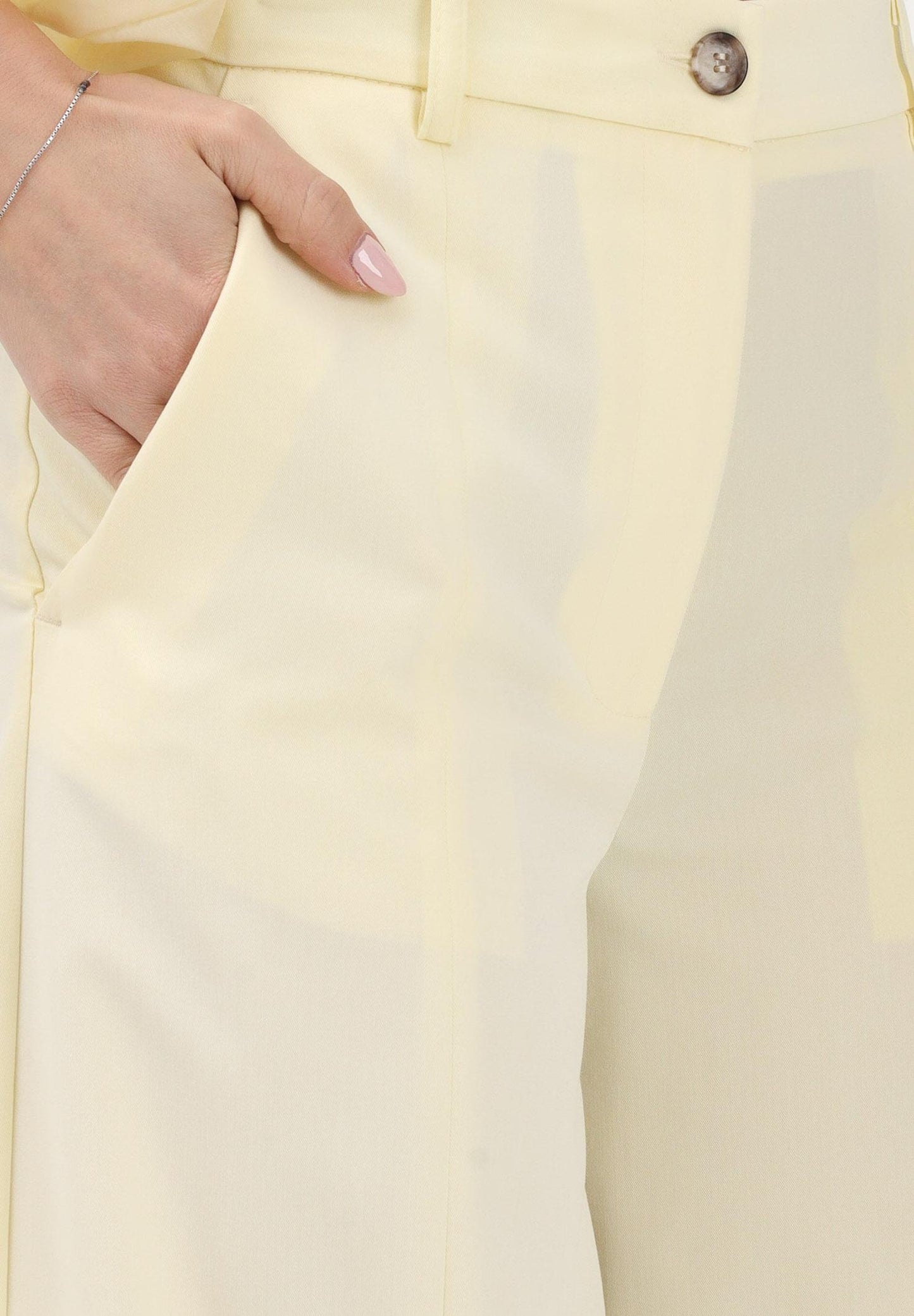VICOLO Pantaloni TAB0130 Giallo Paglierino