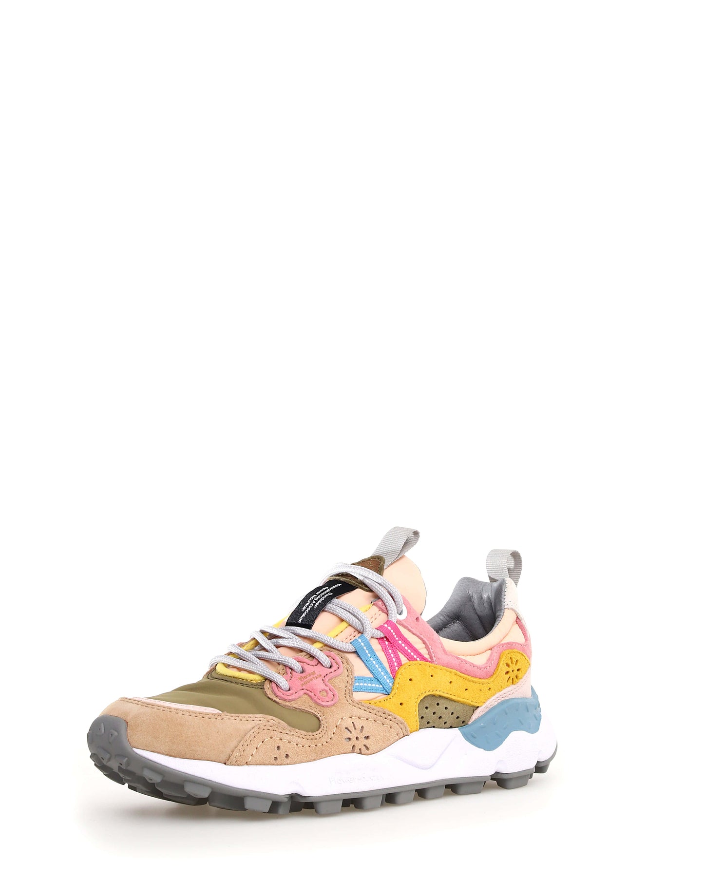 FLOWER MOUNTAIN Sneakers Donna YAMANO 3 WOMAN Suede Nylon Beige Militare Pink