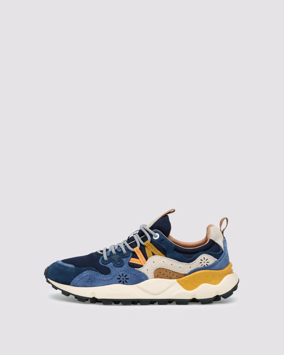 FLOWER MOUNTAIN Sneakers Uomo YAMANO 3 MAN Suede Nylon Navy Light Navy