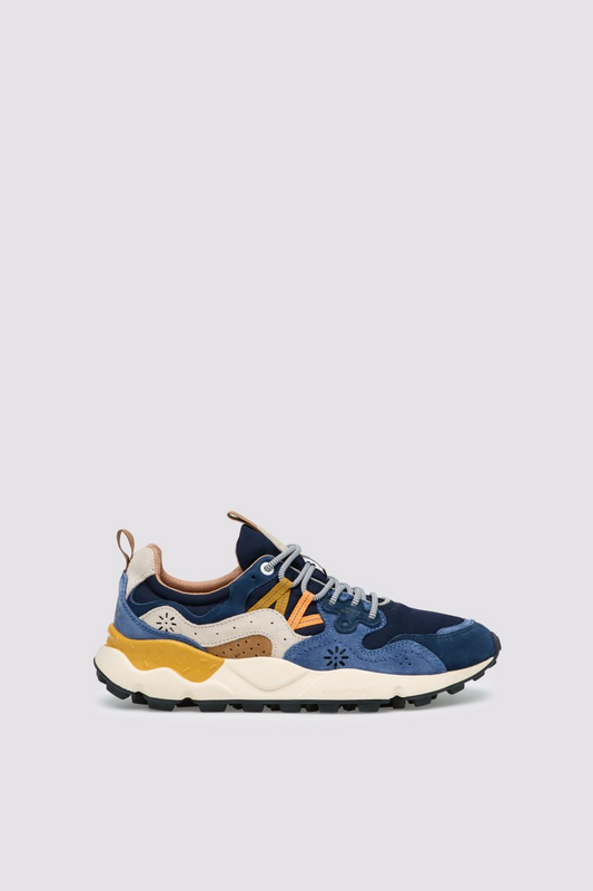 FLOWER MOUNTAIN Sneakers Uomo YAMANO 3 MAN Suede Nylon Navy Light Navy