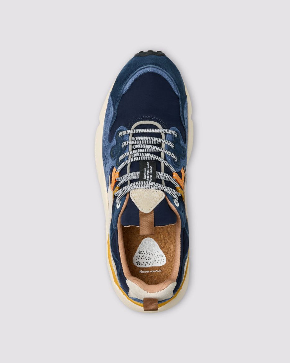FLOWER MOUNTAIN Sneakers Uomo YAMANO 3 MAN Suede Nylon Navy Light Navy